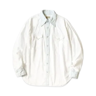KAPITAL OX Denim Husky Western Shirt "White"