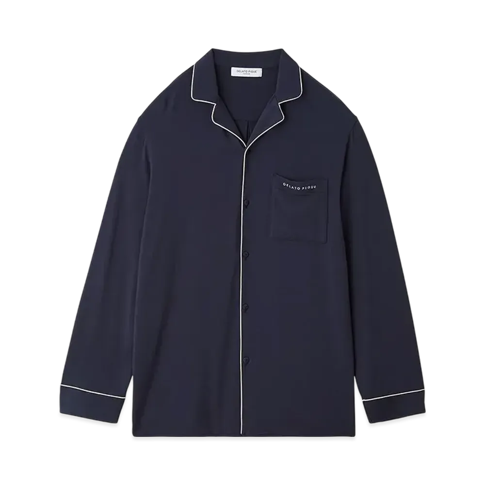 GELATO PIQUE Piping Shirt "Navy"
