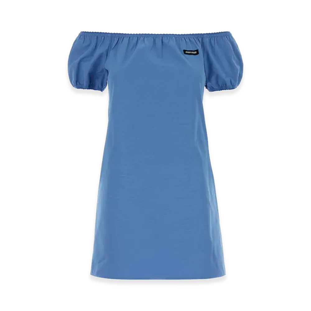 MIU MIU Women's Cerulean Poplin Mini Dress "Lightblue"