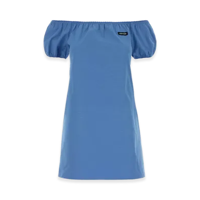 MIU MIU Women's Cerulean Poplin Mini Dress "Lightblue"