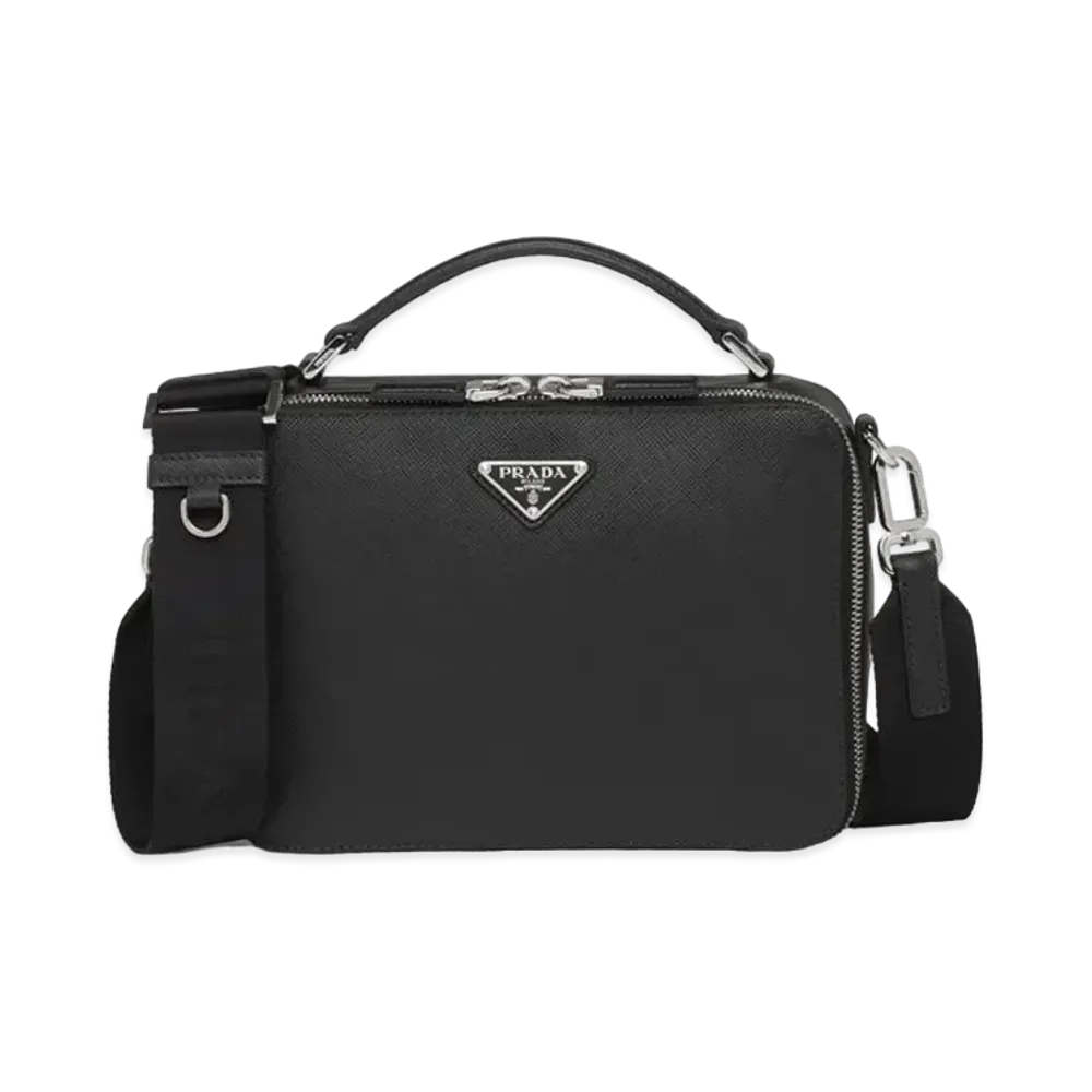 PRADA Prada Brick Saffiano Leather Bag "Black"