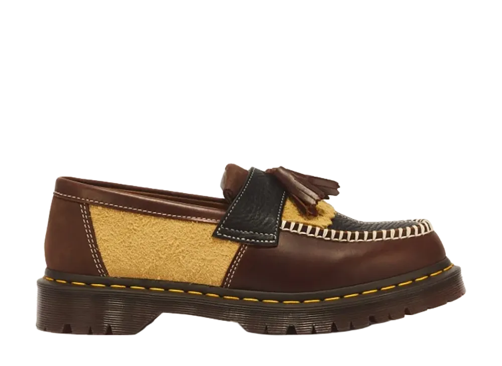Dr.Martens Adrian Pwrk Tassel Loafers "Butterscotch/Dark Brown/Black"
