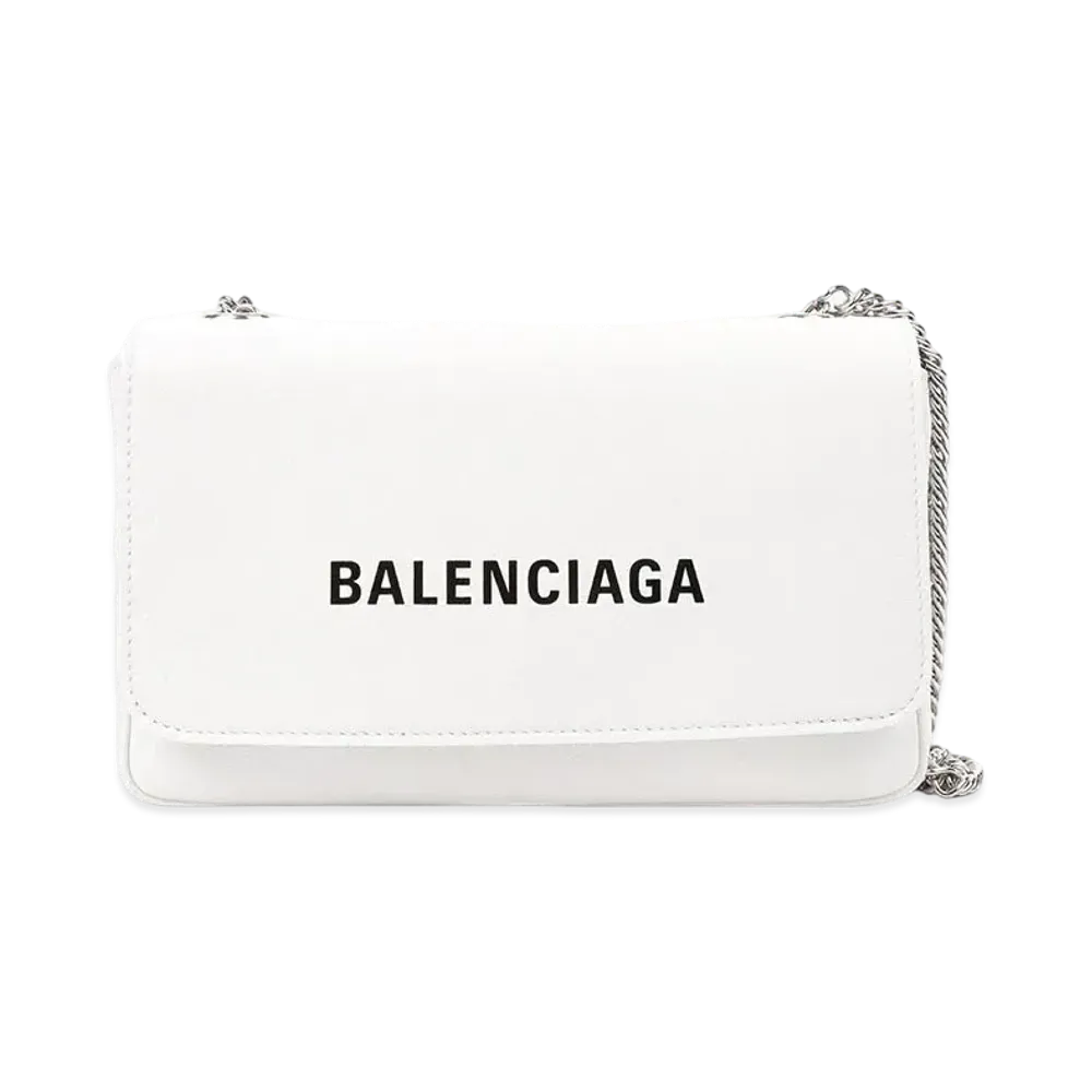 BALENCIAGA Everyday Chain Wallet "White"
