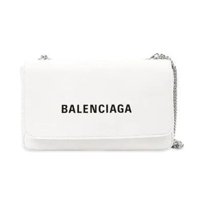 BALENCIAGA Everyday Chain Wallet "White"