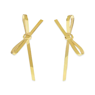 WE11DONE Bow Stud Earrings "Gold"