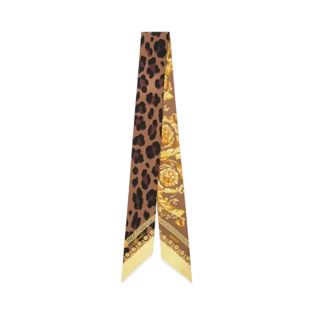 Versace Wild Barocco Silk Scarf Tie "Animalier"