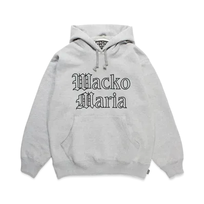 WACKO MARIA Heavy Weight Pull Over Hooded Sweat Shirt "Gray"