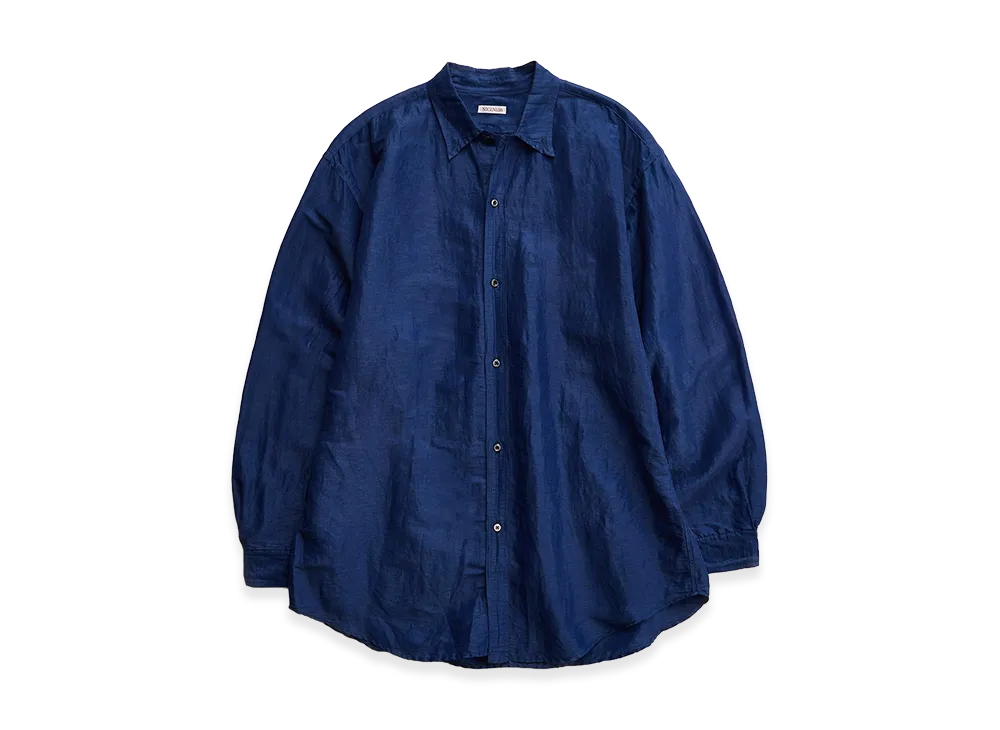 NICENESS D.Tucker Linen Silk Country Shirt "Blue"