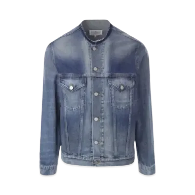 Maison Margiela Collarless Denim Jacket "Blue"