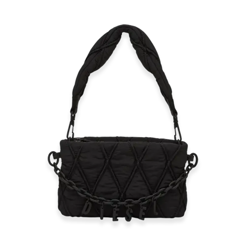 Diesel Charm-D Pouch Pouch In Quilted Nylon "Black"