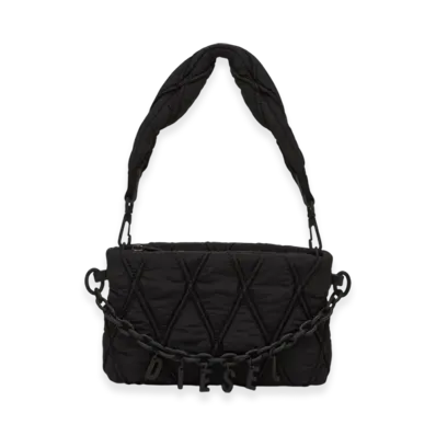 Diesel Charm-D Pouch Pouch In Quilted Nylon "Black"