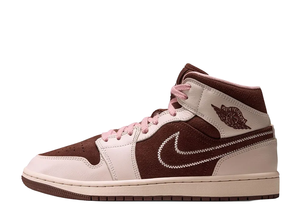 Nike Women's Air Jordan 1 Mid SE "Cacao Wow/Pearl White"