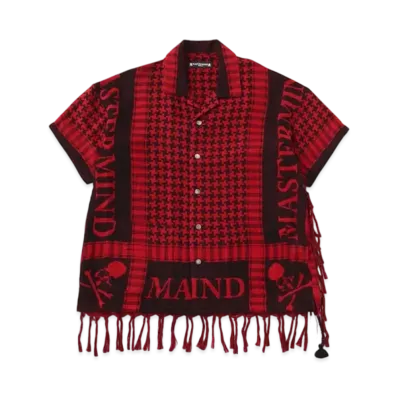 mastermind WORLD Fringe Stole SS Shirt "Red"