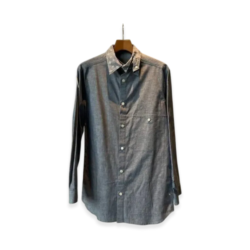 Yohji Yamamoto POUR HOMME Dungaree York Emblem Blouse "Blue"