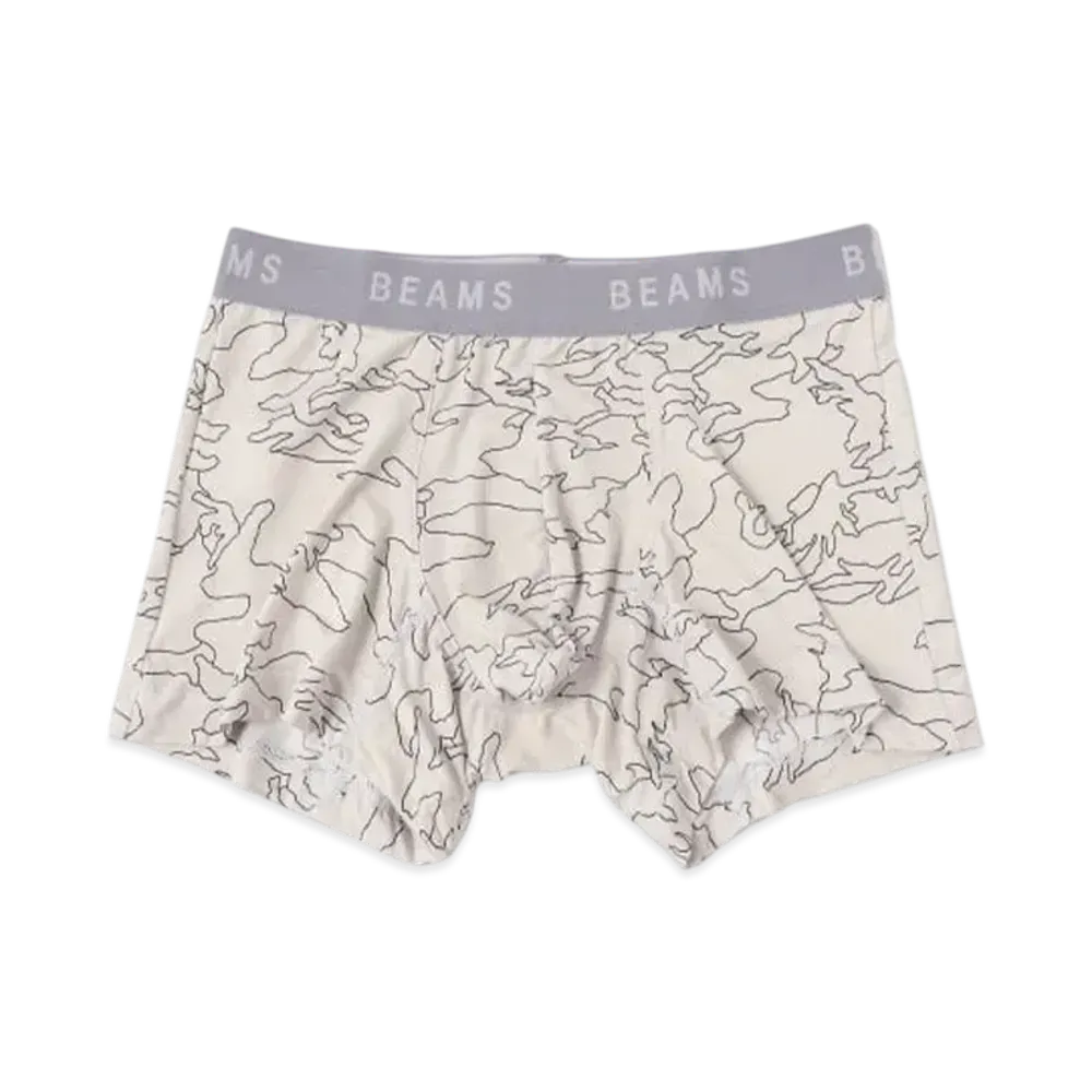BEAMS 2-Tone Camo Boxer Shorts "LightGray"