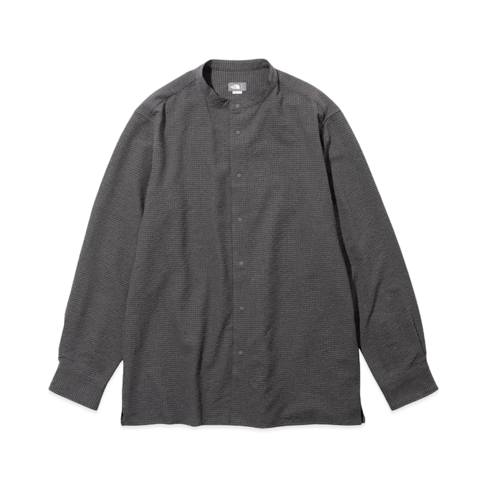The North Face Seersucker Band Collar Shirt "Fuse Box Gray"