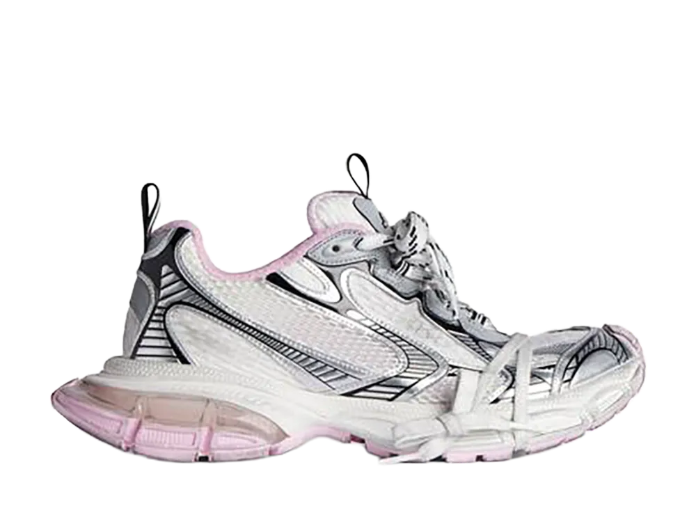 BALENCIAGA Women's 3XL Gel Clearsole Sneaker "White/PInk/Black"