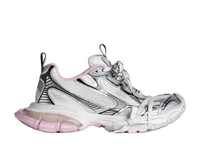 BALENCIAGA Women's 3XL Gel Clearsole Sneaker "White/PInk/Black"