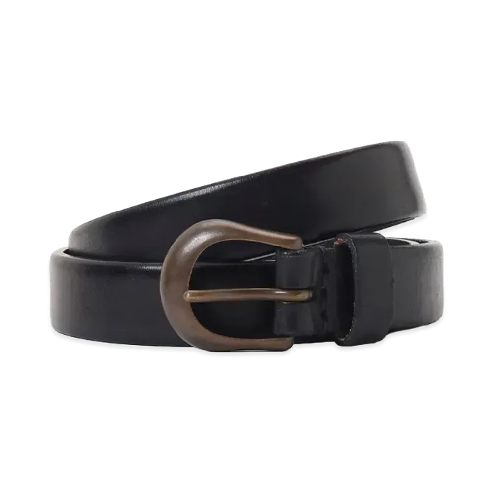Y's for men x MASSES Heavy Oil Leather Belt "Black"