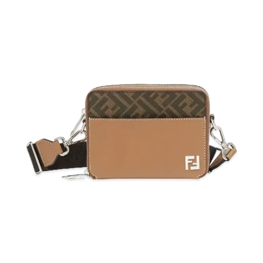 FENDI Squared FF Camera Case Organizer "Beige"