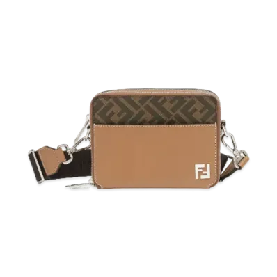 FENDI Squared FF Camera Case Organizer "Beige"