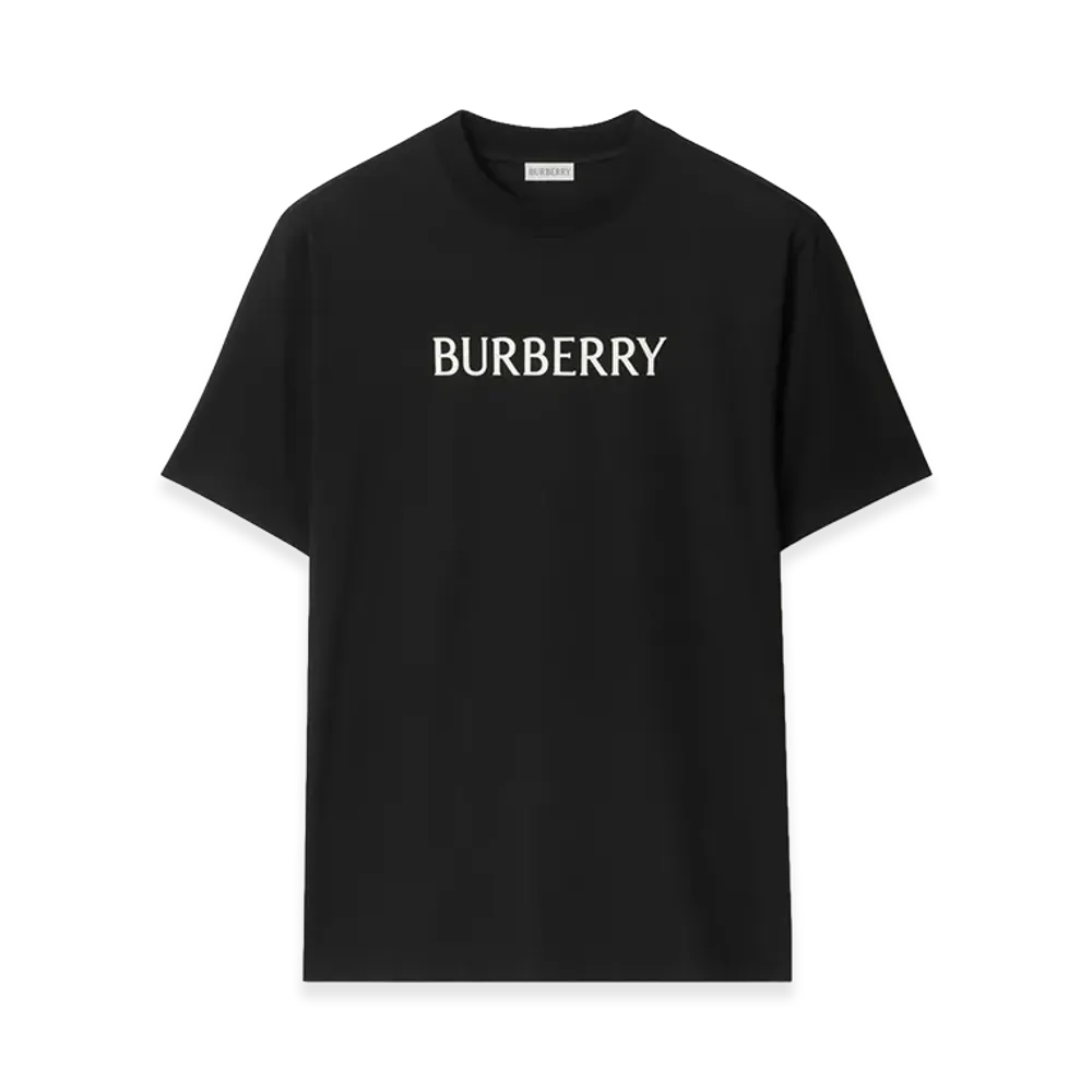 Burberry Logo Cotton Tee "Black"