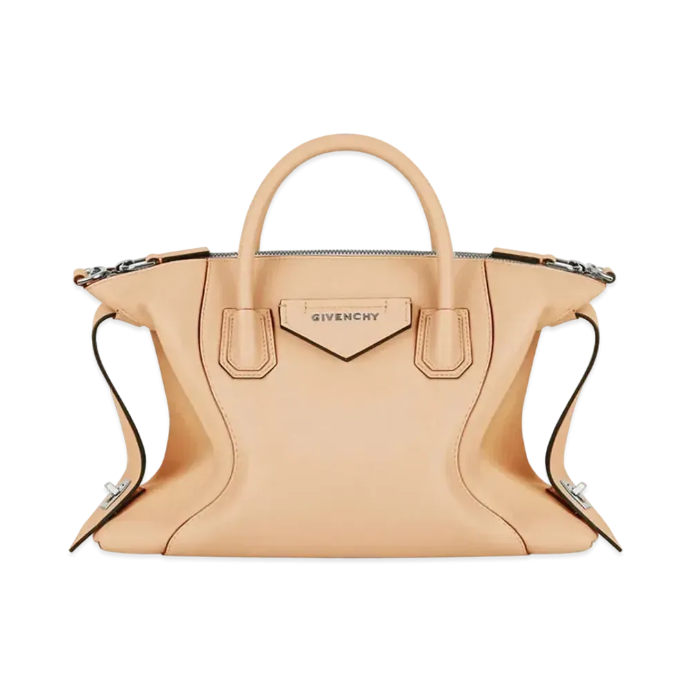 GIVENCHY Small Antigona Soft in Smooth Leather "Cappuccino Beige"