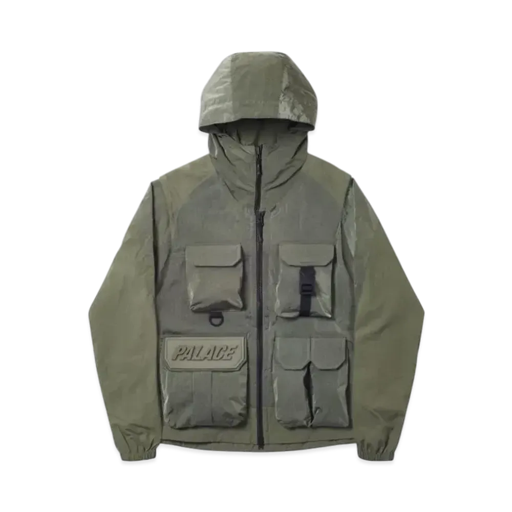 PALACE Utility Iridescent Jacket + Vest "Olive"