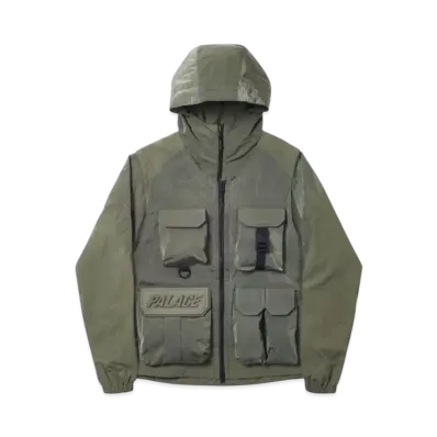 PALACE Utility Iridescent Jacket + Vest "Olive"