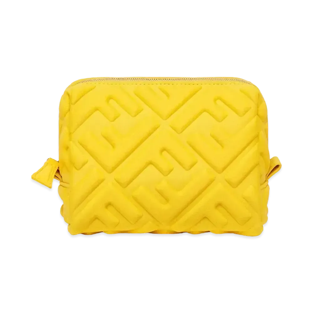 FENDI Beauty Pouch Small Fabric "Yellow"