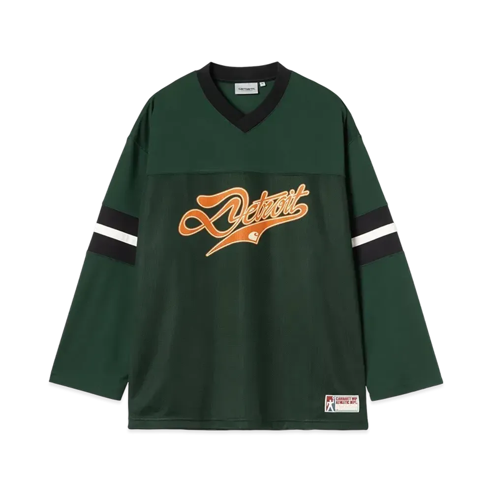 Carhartt WIP L/S Detroit Mesh T-Shirt "Conifer/Black/Wax"
