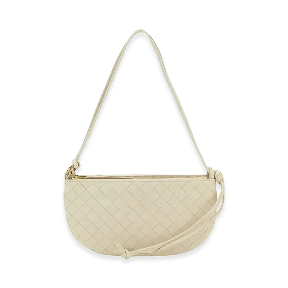 Bottega Veneta Women's Piattina Gemelli Shoulder Bag "White"