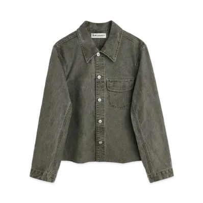 OUR LEGACY Cut Rebirth Jacket Pigment Coated Weave "Olive "