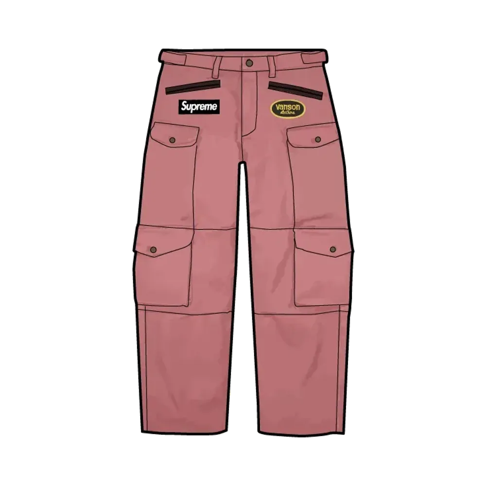 Supreme x Vanson Leathers Cordura Pant "Pink"