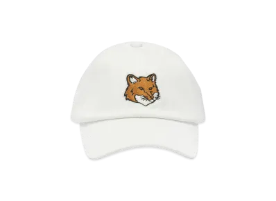 Maison Kitsune Cotton Baseball Cap "White"