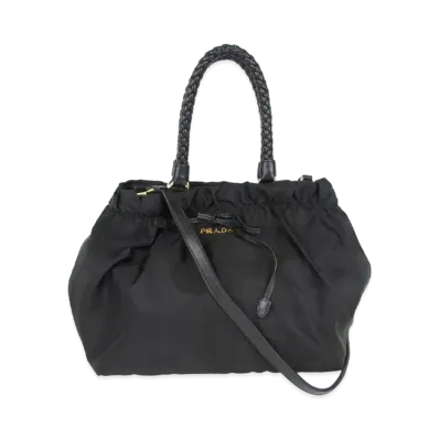 PRADA 2Way Nylon Shoulder Bag "Black"
