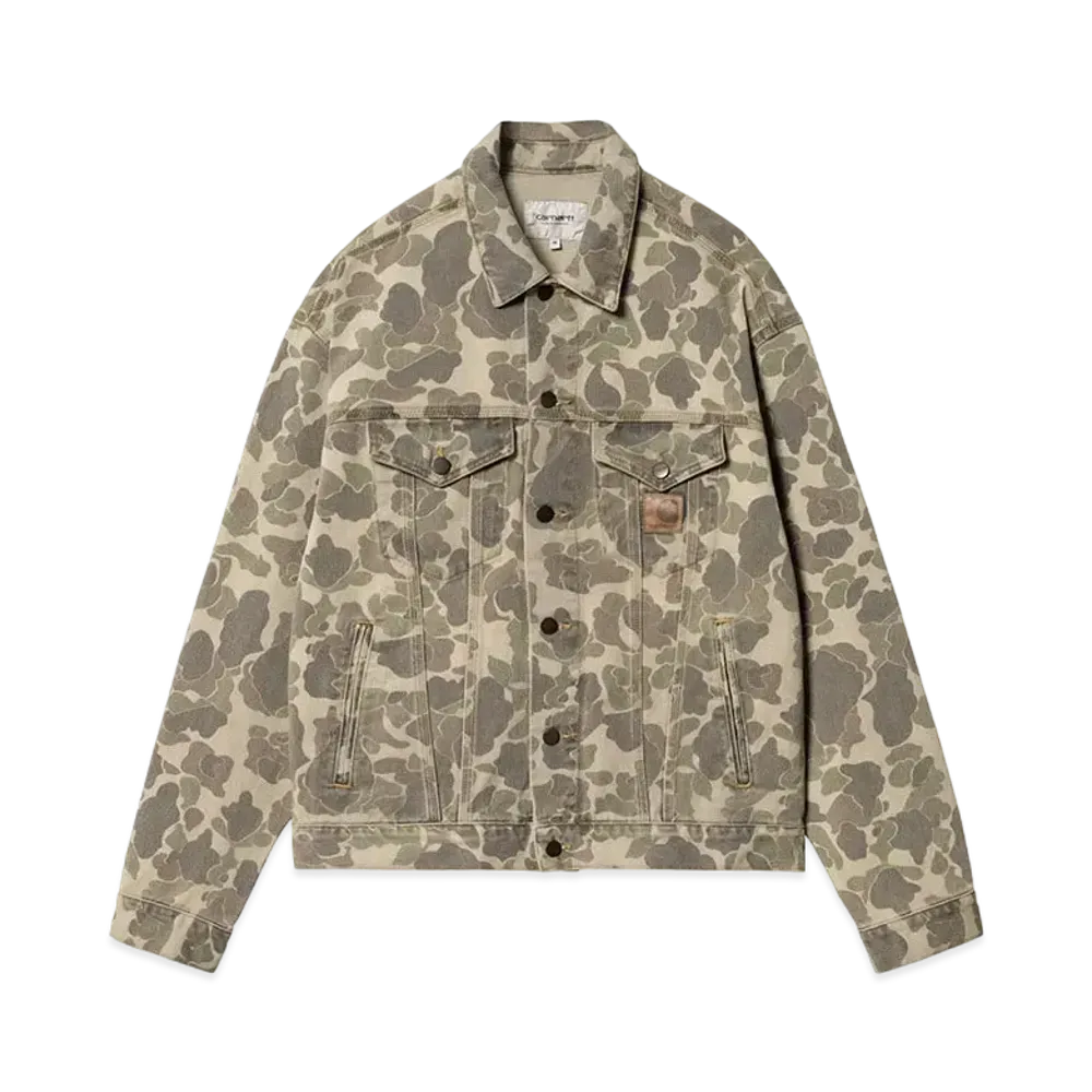 Carhartt WIP Duck Helston Jacket "Camo Duck,Black(Bleached)"