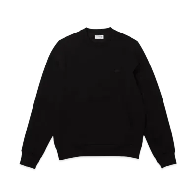 LACOSTE Double Face Crew Neck Sweatshirt "Black"