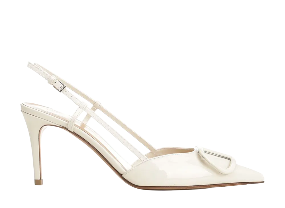 Valentino Garavani Women's Slingback V Logo Signature "White"