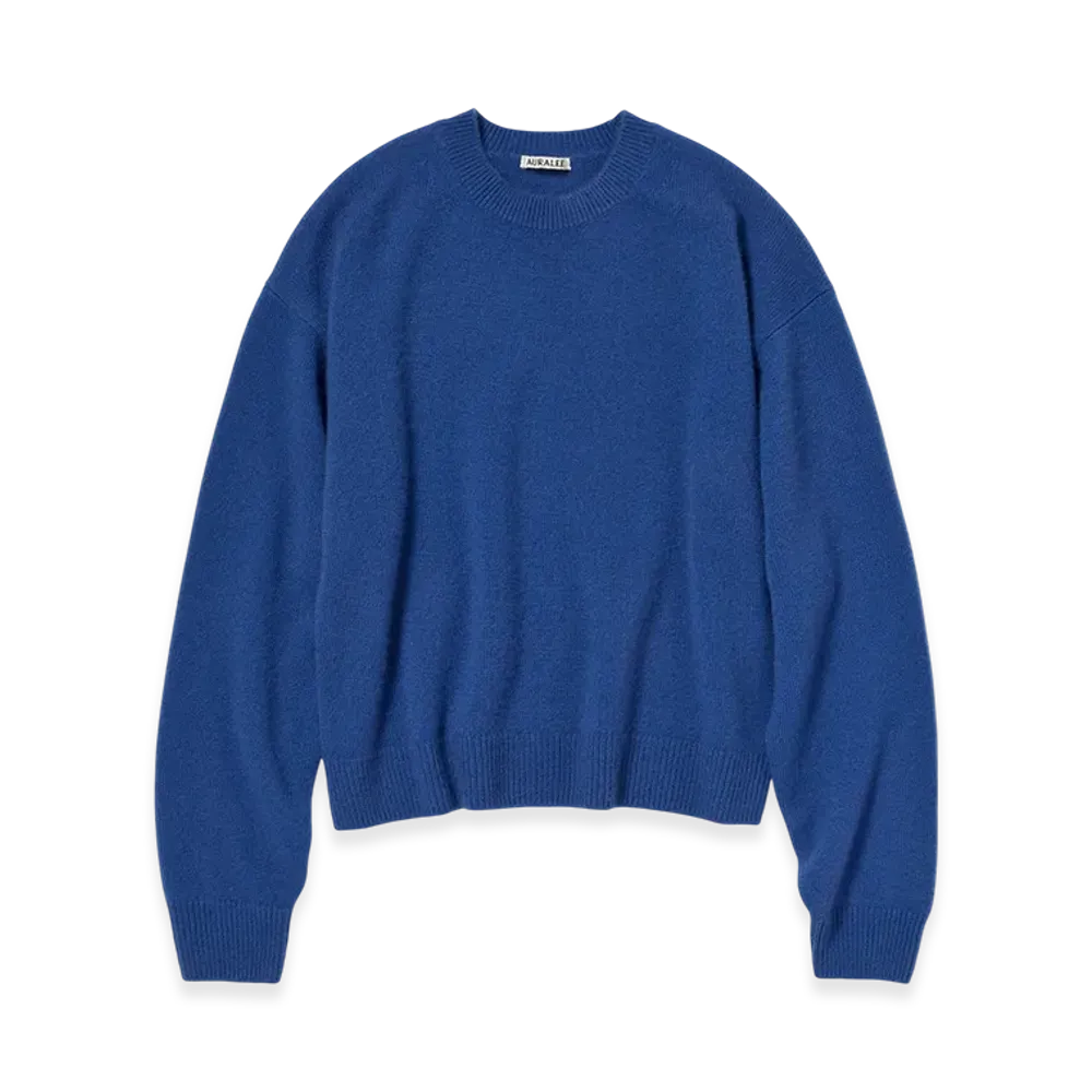 AURALEE Baby Cashmere Knit P/O "Royal Blue"