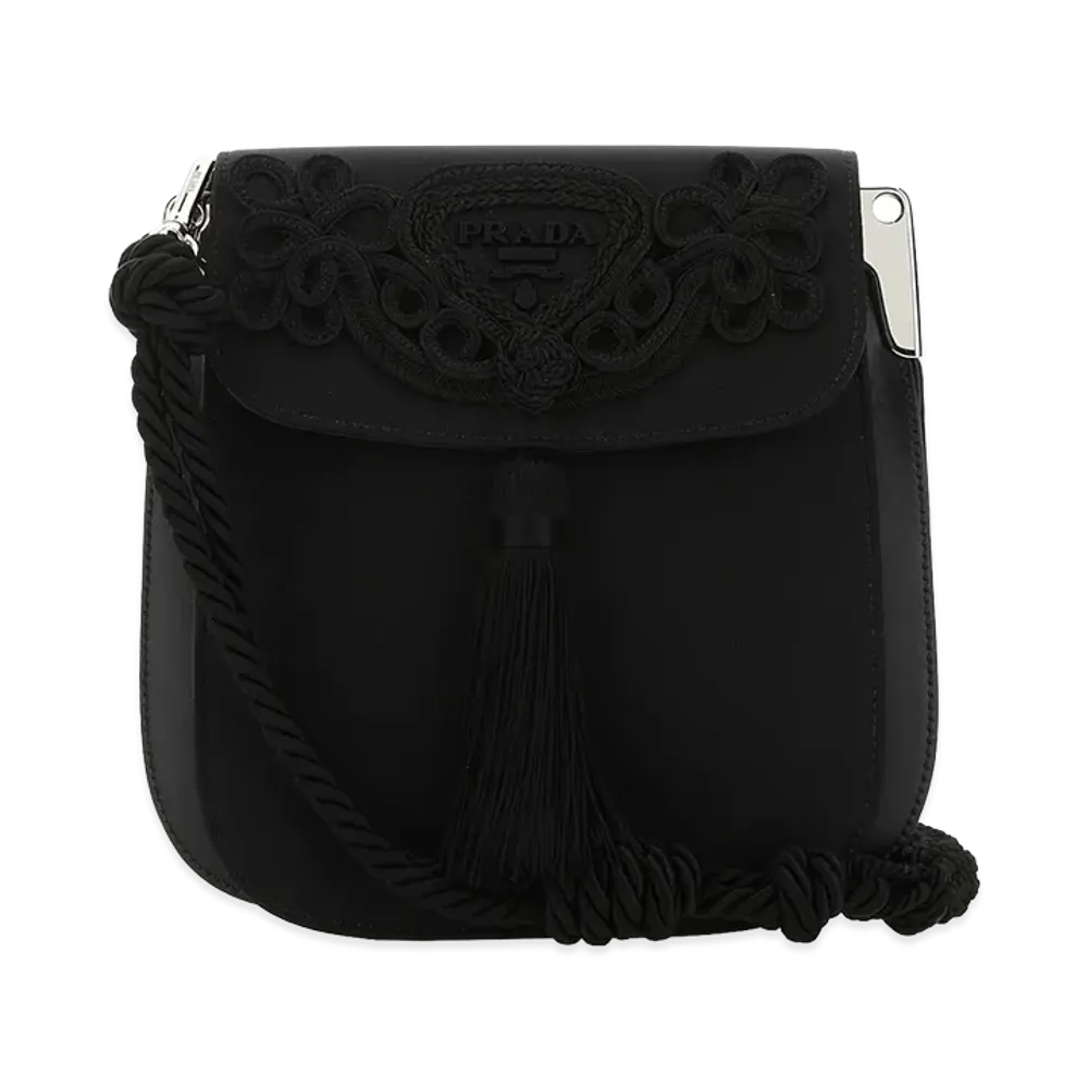 PRADA Women's Nylon Crossbody Bag "Black"