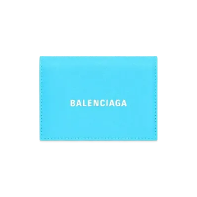 BALENCIAGA Cash Mini Wallet "Blue"