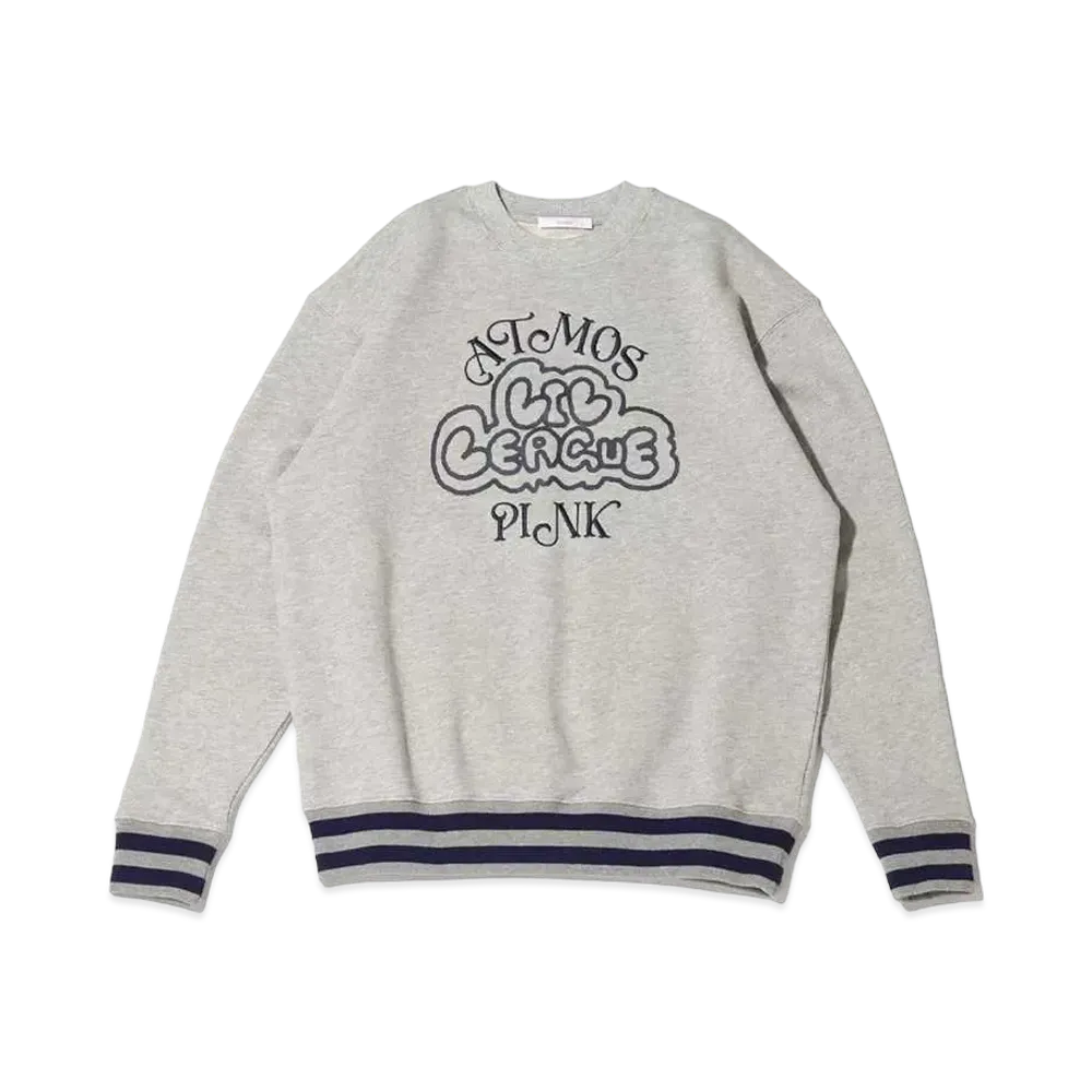 atmos pink x Lil League Newly Written Logo Sweatshirt "Gray"