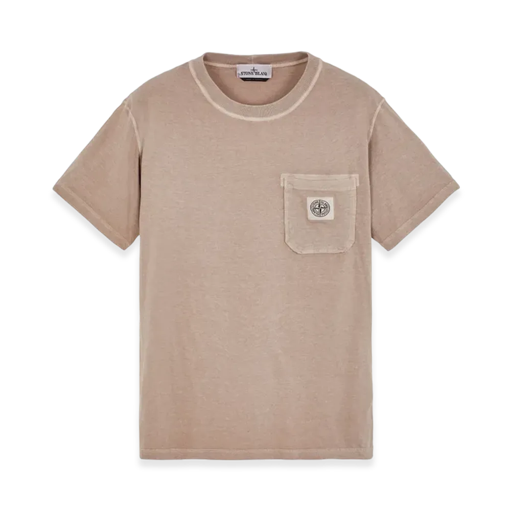 Stone Island 21957 Organic Cotton Jersey Fissato Effect T-Shirt - 23SS "Dove Grey"