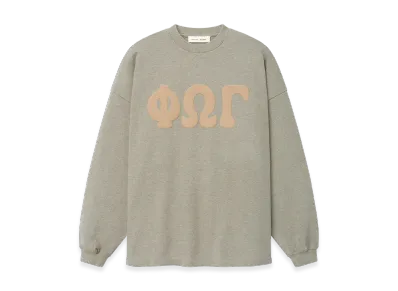FEAR OF GOD ESSENTIALS Heavy Jersey Merch Long Sleeve Tee "Washed Seal Heather"