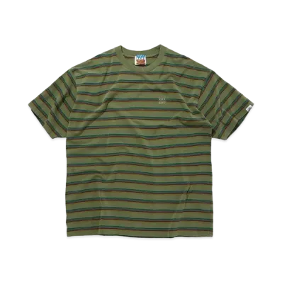 CITY COUNTRY CITY EMBROIDERED LOGO OVERDYE BORDER S/S T-SHIRT "OLIVE"