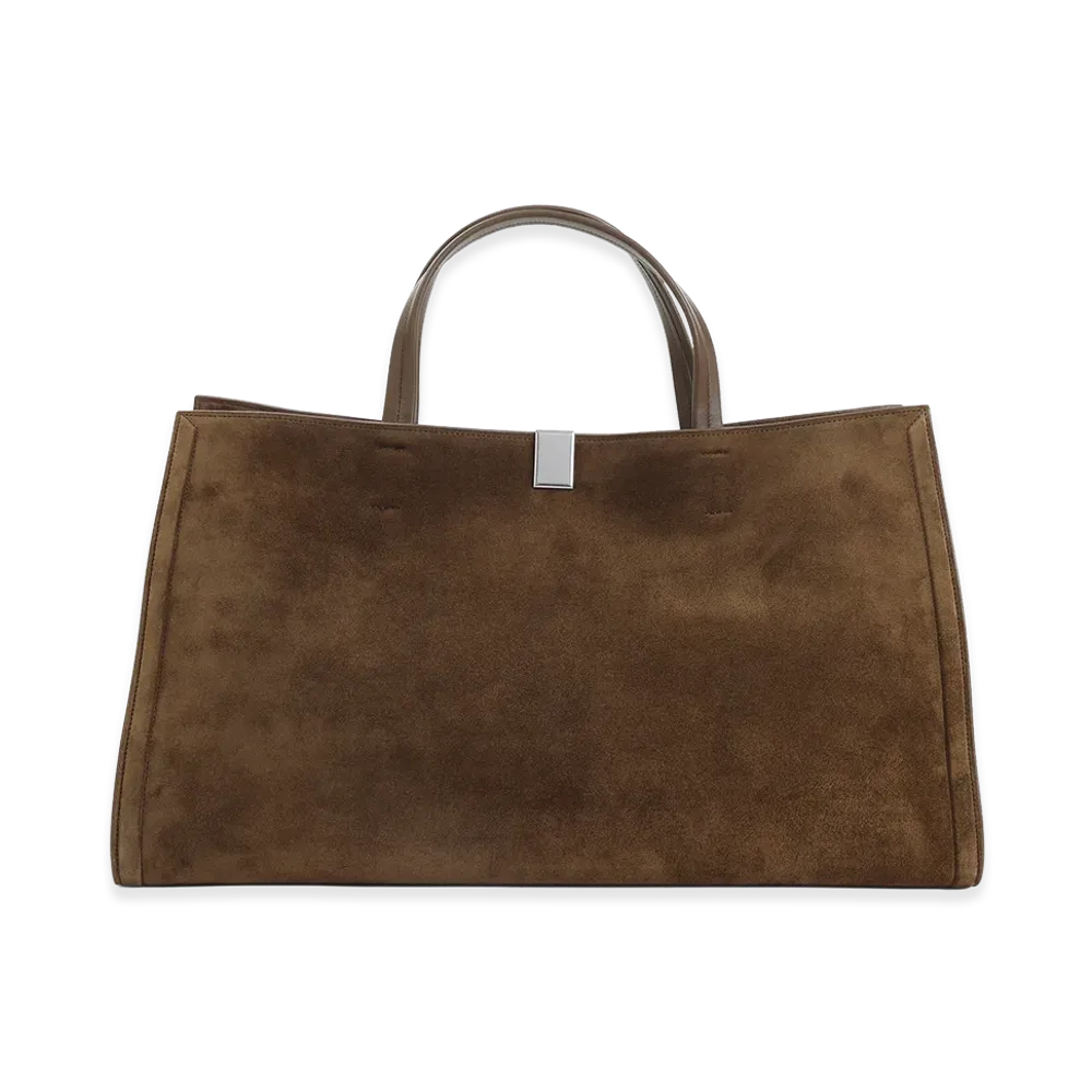 PHOEBE PHILO Kit Cabas Medium Tote Bag "Brown"