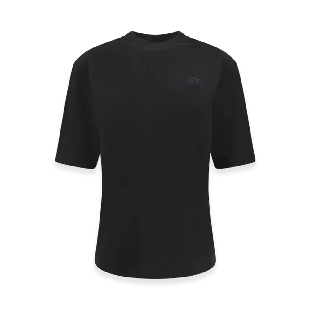 Moncler Women's Silicone Logo Patch T-shirt "Black"