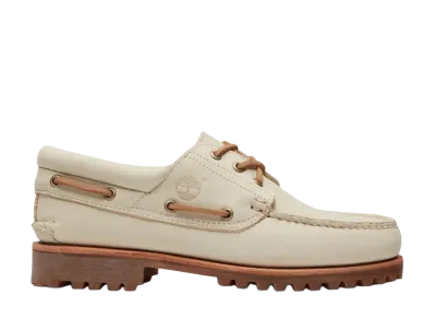 Timberland 3-Eye Lug Handsewn Boat Shoe "Light Beige"