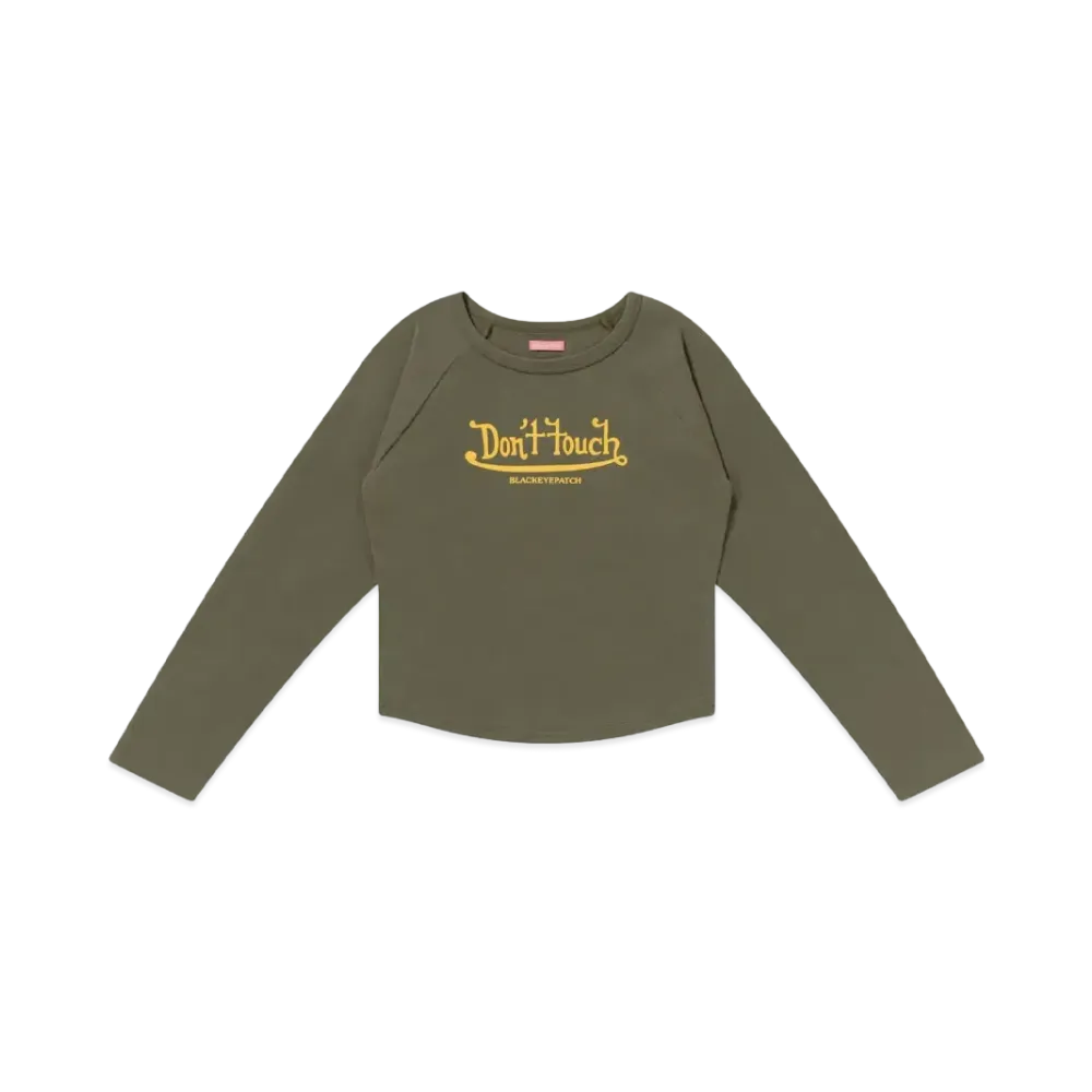 BlackEyePatch Dont Touch Raglan L/S Tee "Olive"